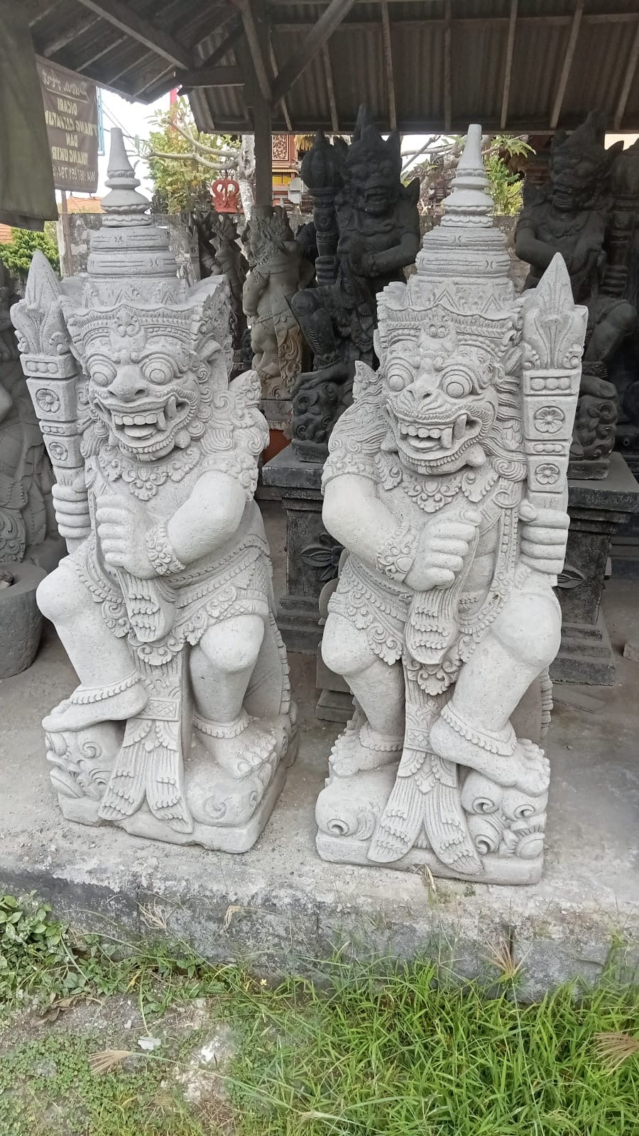 Set 2  Balinese Raksasa Statues - Traditional Bali Statues - Great ENTRY Pieces
