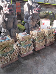 Hand Carved & Crafted Bali Umbrella Stands - Balinese Umbrella Stand