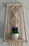 NEW Balinese Hand Crafted Macrame & Bead Hanging Shelf STUNNING!!