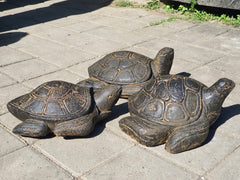 Hand Carved Polished Greenstone Turtle Statue - Bali Turtle Statue - Stone Turtl