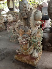 Balinese Paras Bali Lion Statue - Traditional Bali Statue - Bali Garden Art