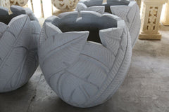 NEW Balinese Hand Crafted & Carved Banana Leaf Pot - Bali Feature Pot