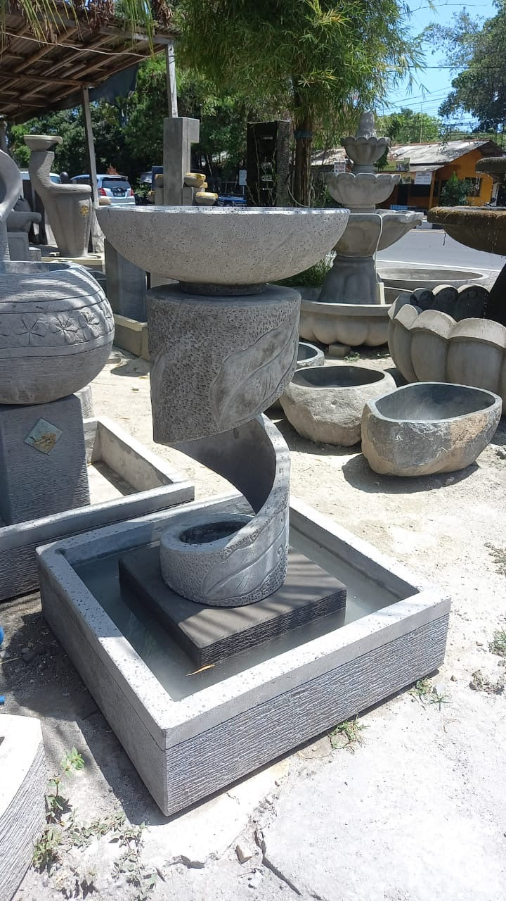 NEW Balinese Spiral Water Fall Water Feature - Bali Water Feature