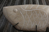 NEW Balinese Carved Marble Fish on Metal Stand