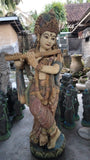 Balinese Hand Crafted & Coloured Paras Krisna Statue - Bali Hindu Statue