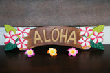 NEW Bali Hand Crafted & Carved ALOHA Sign - Tropical Island Fun Signs