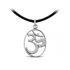 925 Sterling Silver Om Pendant - Balinese Style Jewellery