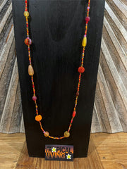 NEW Hand Crafted Balinese Bead Necklace - Long Bead necklace - Bali Jewellery