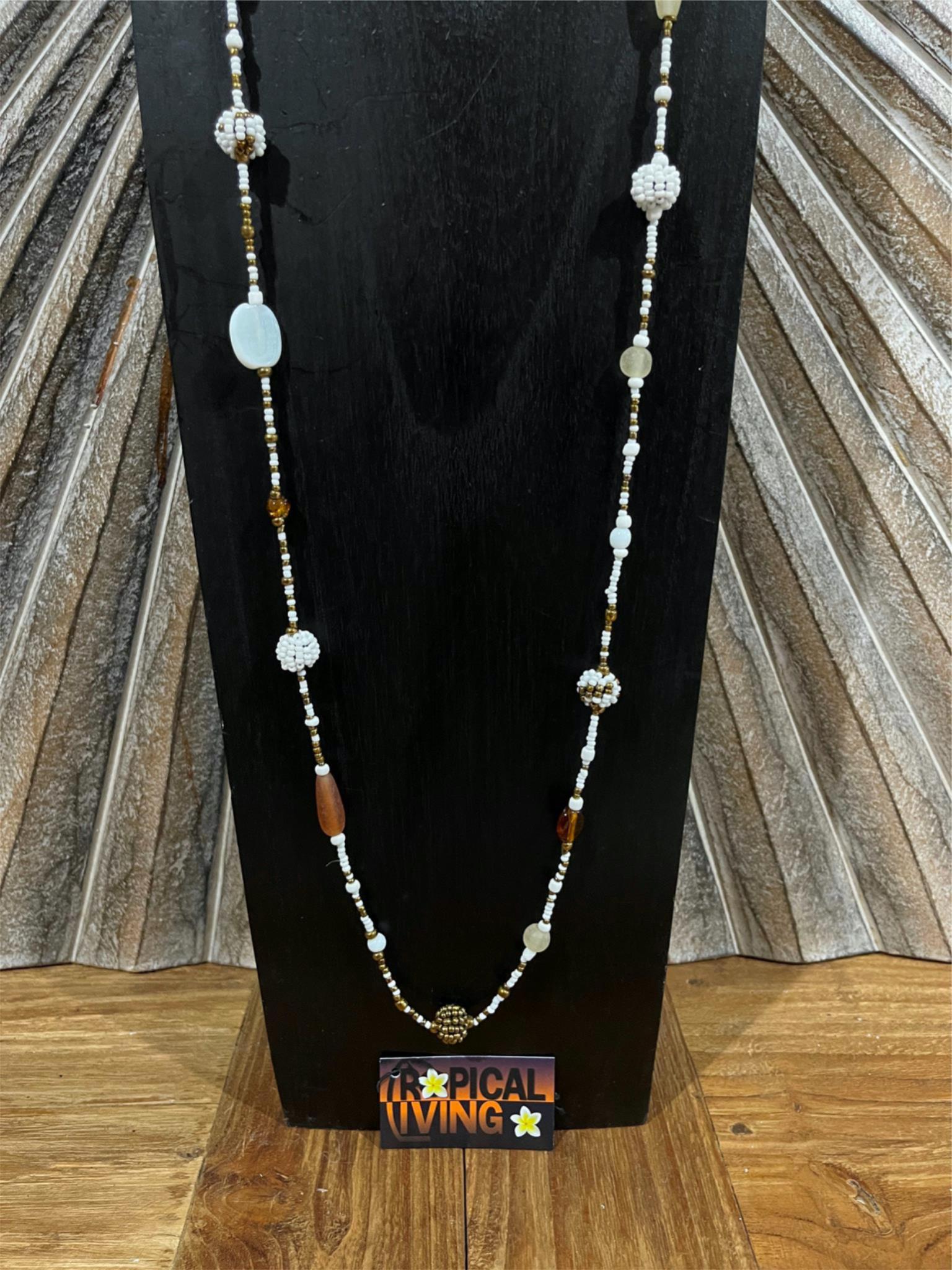 NEW Hand Crafted Balinese Bead Necklace - Long Bead necklace - Bali Jewellery