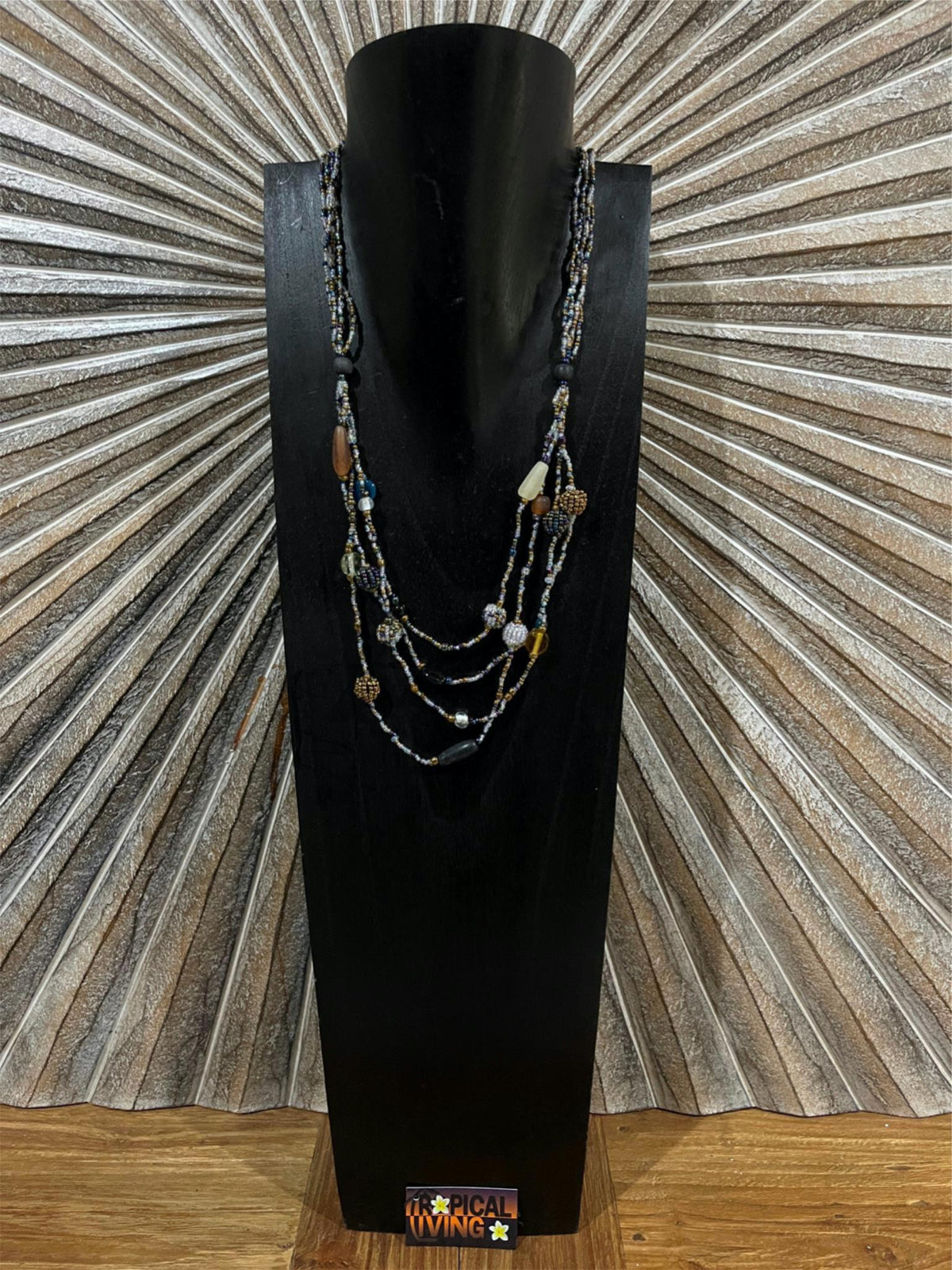 NEW Hand Crafted Balinese Multi Strand Bead Necklace - Bali Jewellery