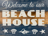 NEW Balinese Timber WELCOME TO OUR BEACH HOUSE - Bali Hand Crafted Beach Sign
