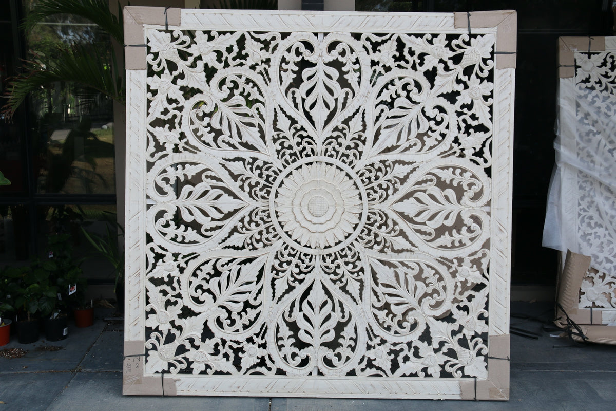 NEW Bali Carved MDF/WOOD Framed MANDALA Wall Panel or Mandala Bedhead 160cm