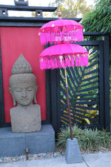 NEW Balinese Double Ceremony Umbrella - Bali Umbrella - Balinese Garden Art