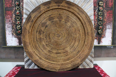 NEW Bali Woven Rattan Platter with Motif - Balinese Woven Rattan Wall Art 100cm