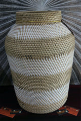 NEW Balinese Hand Woven Rattan Open Basket - Decor Vase M