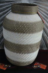 NEW Balinese Hand Woven Rattan Open Basket - Decor Vase M