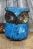 NEW Balinese Hand Crafted Mosaic Wooden Owl - Bali Mosiac Handicraft