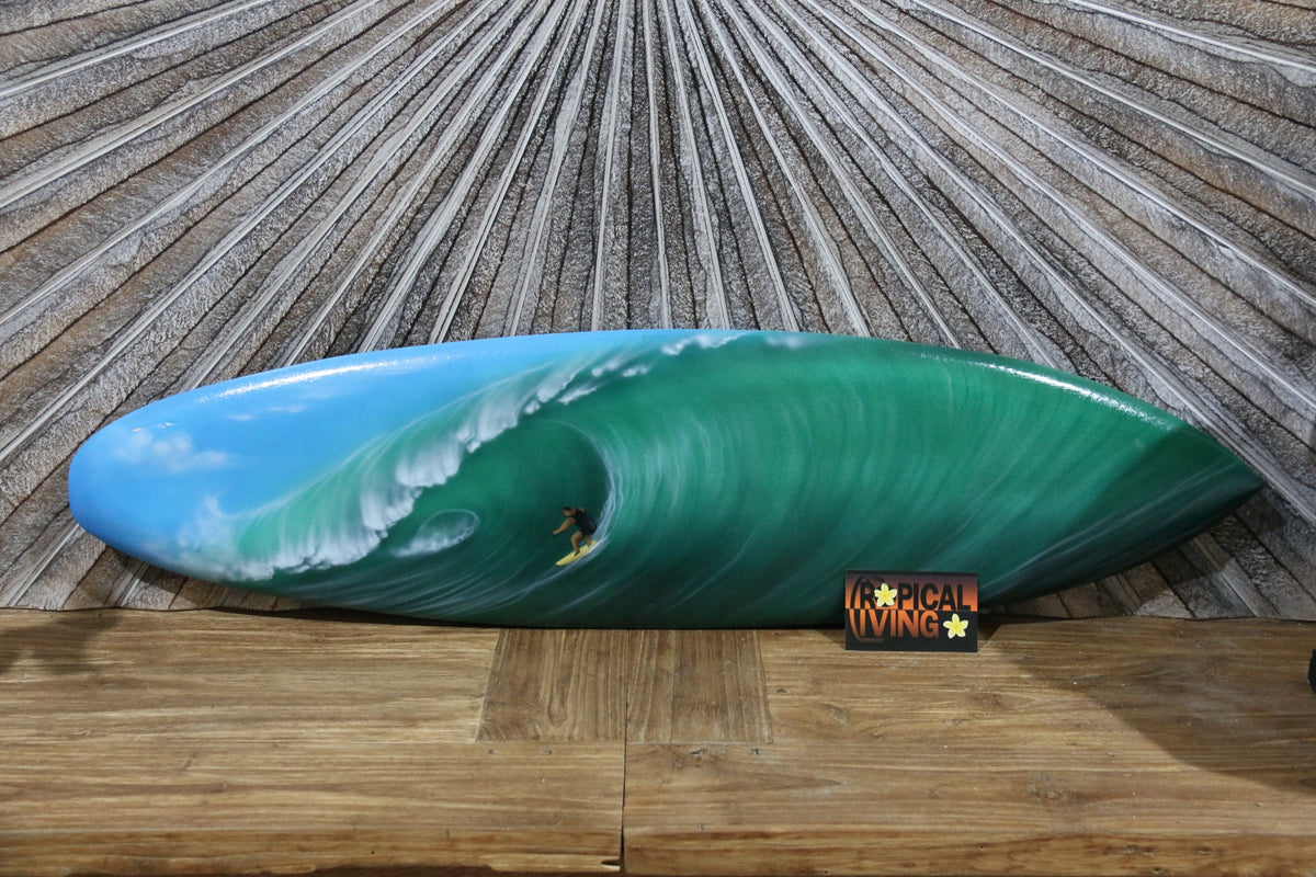 NEW Bali Handmade Air Brushed Surfboard Wall Decor 80cm - Bali Surfboard Art