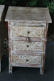 NEW Beautifully  Hand Carved & Crafted TEAK WOOD Balinese Bedside Table