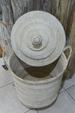 NEW Balinese Hand Woven Rattan Laundry Basket / Bali Rattan Basket with Lid