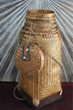 New Balinese Hand Woven Basket w/Lid  / Ginger Jar Style Basket