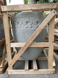 NEW Balinese Hand Crafted & Carved Frangipani Pot - Bali Frangipani Feature Pot
