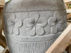 NEW Balinese Hand Crafted & Carved Frangipani Pot - Bali Frangipani Feature Pot