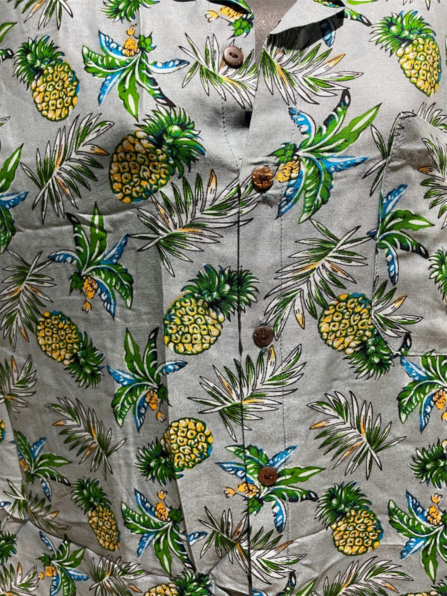 Balinese Mens Tropical Print Shirt - Size M-L - Tropical Bali or Hawaiian Shirt