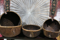 New Balinese Hand Woven Open Basket  / Bali Basket 5 Sizes