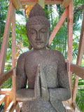 Hand Carved Quality Greenstone Balinese Buddha Statue - 1.8m Bali Praying Buddha