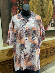 Balinese Mens Tropical Print Shirt - Size L-XL - Tropical Bali or Hawaiian Shirt