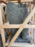 Hand Carved Quality Greenstone Set 2 80cm Bali Lion Statues - Bali Lion Statues