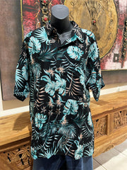 Balinese Mens Tropical Print Shirt - Size L-XL - Tropical Bali or Hawaiian Shirt
