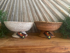 NEW Balinese Hand Woven Rattan Basket / Offerings Plate Style  -Bali Open Basket