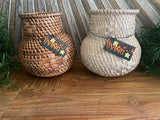NEW Balinese Hand Woven Rattan Belly Shape Vase Style Basket  - Bali Open Basket