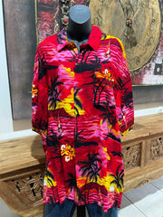 Balinese Mens Tropical Print Shirt - Size XXXL - Tropical Bali or Hawaiian Shirt