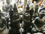 NEW Balinese Quality Hand Carved Set 2 Greenstone Raksasa Statues - Bali Statues