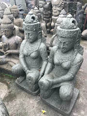 Balinese Greenstone Dewi Tara Statue or Water Feature - Bali Garden Statue