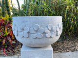 Balinese Frangipani Hand Crafted Water Bowl / Bird Bath or Pot / Bowl on Stand