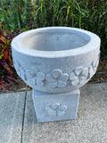 Balinese Frangipani Hand Crafted Water Bowl / Bird Bath or Pot / Bowl on Stand
