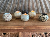 NEW Balinese T-Light  Candle Holder - MANY COLOURS - Bali Ball Candle Holder