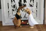 NEW Balinese Hand Carved Wooden Wedding Couple Ducks - Wedding Decor - Bali Duck