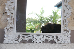 NEW Balinese Hand Carved Wooden Mirror - Carved Bali FEATURE Mirror