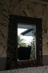 NEW Balinese Hand Carved Wooden Mirror - Carved Bali FEATURE Mirror