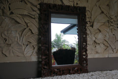 NEW Balinese Hand Carved Wooden Mirror - Carved Bali FEATURE Mirror