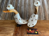 NEW Balinese Hand Carved Wooden Honey Bee Duck - Bali Rice Paddy Duck w/Bee Trim