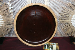 NEW BALINESE HAND CRAFTED WOOD/RATTAN COMBO BOWL/PLATTER