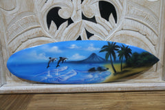 NEW Bali Handmade Air Brushed Surfboard Wall Decor 50cm - Bali Surfboard Sign