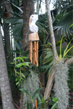 NEW Balinese Wood Carved Pelican / Bamboo Wind Chime