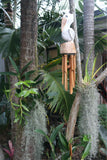 NEW Balinese Wood Carved Pelican / Bamboo Wind Chime